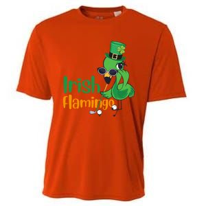 Irish Flamingo Leprechaun Hat Golf Lovers St Patrick's Day Gift Cooling Performance Crew T-Shirt