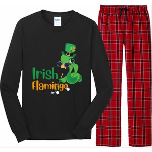 Irish Flamingo Leprechaun Hat Golf Lovers St Patrick's Day Gift Long Sleeve Pajama Set