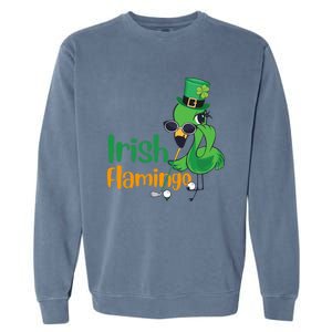 Irish Flamingo Leprechaun Hat Golf Lovers St Patrick's Day Gift Garment-Dyed Sweatshirt