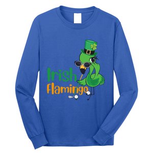 Irish Flamingo Leprechaun Hat Golf Lovers St Patrick's Day Gift Long Sleeve Shirt