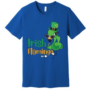 Irish Flamingo Leprechaun Hat Golf Lovers St Patrick's Day Gift Premium T-Shirt