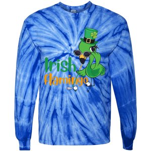 Irish Flamingo Leprechaun Hat Golf Lovers St Patrick's Day Gift Tie-Dye Long Sleeve Shirt