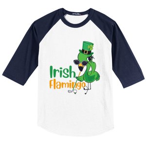 Irish Flamingo Leprechaun Hat Golf Lovers St Patrick's Day Gift Baseball Sleeve Shirt