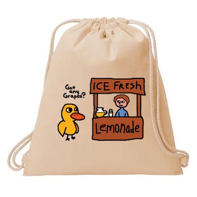 Ice Fresh Lemonade Got Any Grapes Duck Funny Drawstring Bag