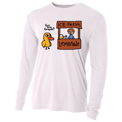 Ice Fresh Lemonade Got Any Grapes Duck Funny Cooling Performance Long Sleeve Crew