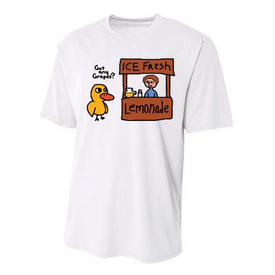 Ice Fresh Lemonade Got Any Grapes Duck Funny Performance Sprint T-Shirt