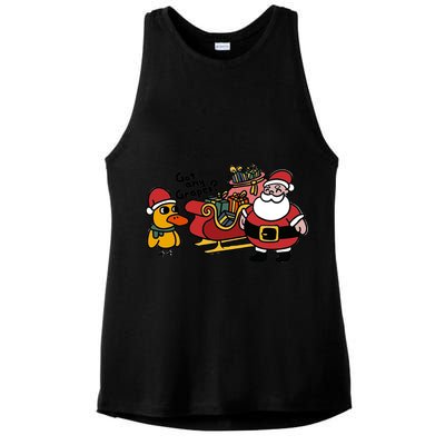Ice Fresh Lemonade Got Any Grapes Duck Funny Christmas Funny Gift Ladies PosiCharge Tri-Blend Wicking Tank