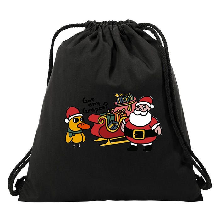 Ice Fresh Lemonade Got Any Grapes Duck Funny Christmas Funny Gift Drawstring Bag