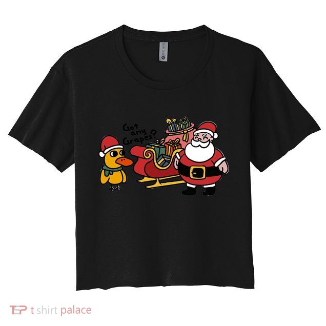 Ice Fresh Lemonade Got Any Grapes Duck Funny Christmas Funny Gift Crop Top