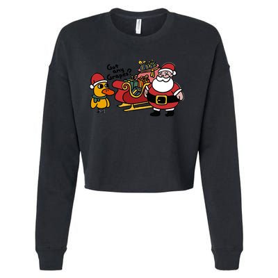 Ice Fresh Lemonade Got Any Grapes Duck Funny Christmas Funny Gift Cropped Pullover Crew