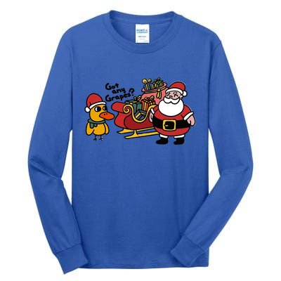 Ice Fresh Lemonade Got Any Grapes Duck Funny Christmas Funny Gift Tall Long Sleeve T-Shirt