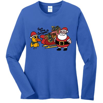 Ice Fresh Lemonade Got Any Grapes Duck Funny Christmas Funny Gift Ladies Long Sleeve Shirt