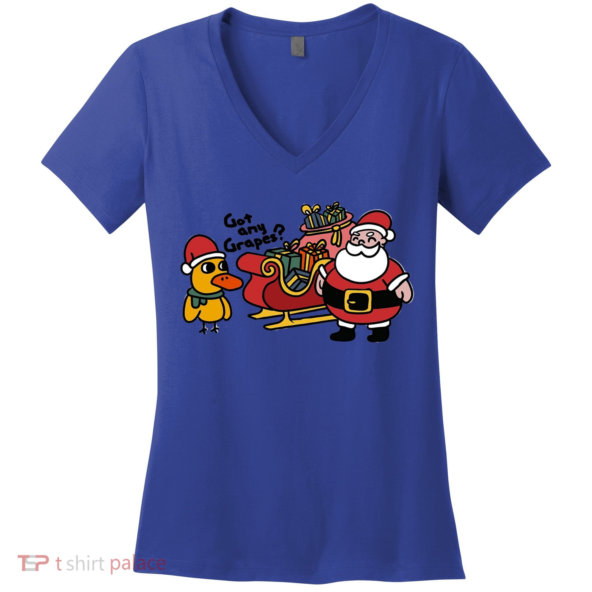 Ice Fresh Lemonade Got Any Grapes Duck Funny Christmas Funny Gift Women's V-Neck T-Shirt