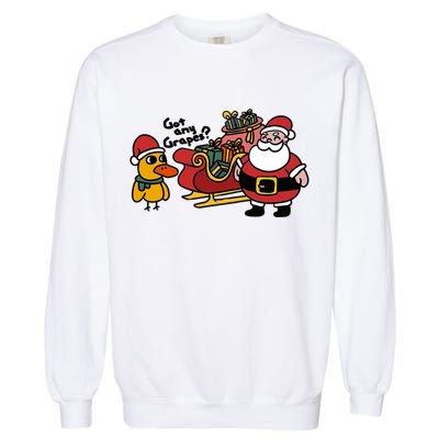 Ice Fresh Lemonade Got Any Grapes Duck Funny Christmas Funny Gift Garment-Dyed Sweatshirt