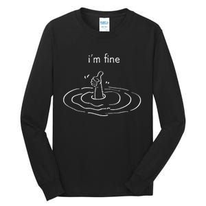 IM Fine Like Hand Thumbs Up On Water Surface IM Fine Tall Long Sleeve T-Shirt