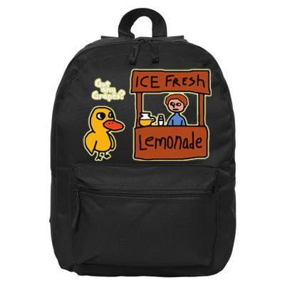 Ice Fresh Lemonade Duck Funny Got Any Grapes 16 in Basic Backpack