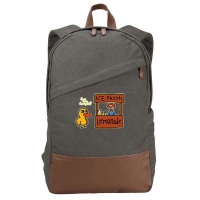 Ice Fresh Lemonade Duck Funny Got Any Grapes Cotton Canvas Backpack