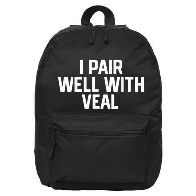 Italian Food Lovers Veal 16 in Basic Backpack