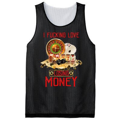 I Fucking Love Losing Money In Casino Mesh Reversible Basketball Jersey Tank