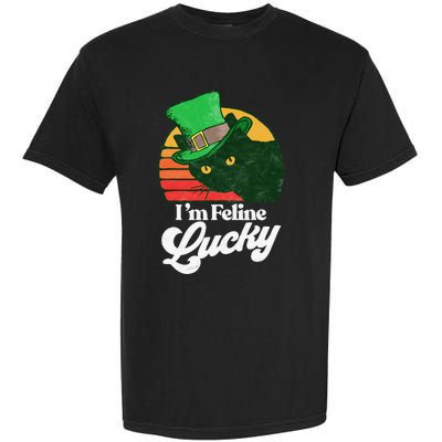 I'm feline lucky Funny Cat Owner St. Patrick's Day Garment-Dyed Heavyweight T-Shirt