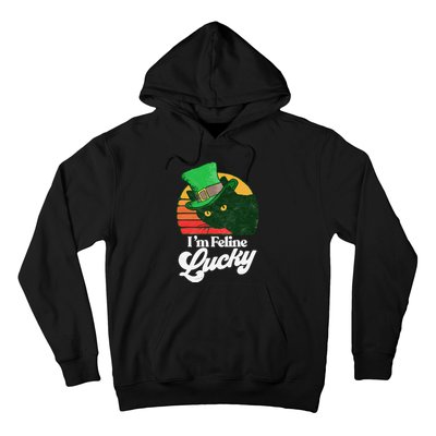 I'm feline lucky Funny Cat Owner St. Patrick's Day Hoodie