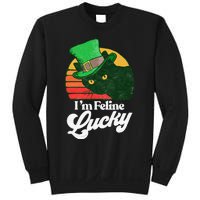 I'm feline lucky Funny Cat Owner St. Patrick's Day Sweatshirt