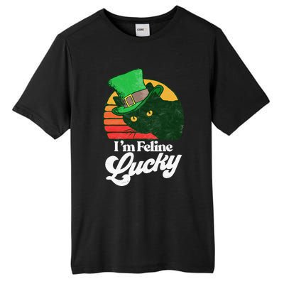 I'm feline lucky Funny Cat Owner St. Patrick's Day Tall Fusion ChromaSoft Performance T-Shirt