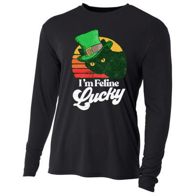 I'm feline lucky Funny Cat Owner St. Patrick's Day Cooling Performance Long Sleeve Crew