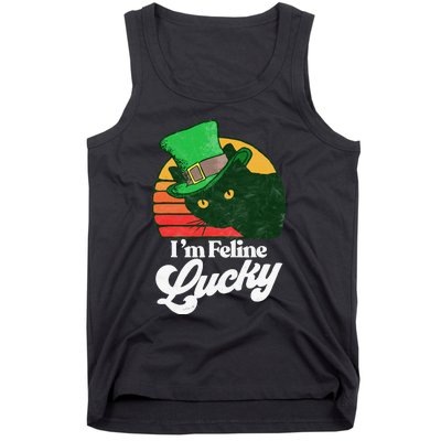 I'm feline lucky Funny Cat Owner St. Patrick's Day Tank Top