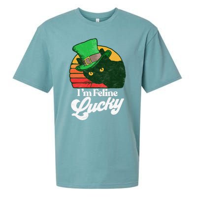 I'm feline lucky Funny Cat Owner St. Patrick's Day Sueded Cloud Jersey T-Shirt