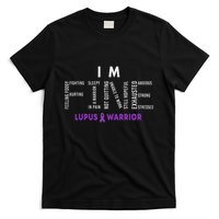 IM Fine Lupus Warrior Lupus Awareness Month Purple Ribbon T-Shirt