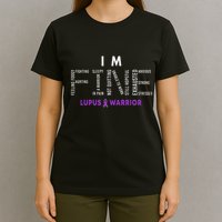 IM Fine Lupus Warrior Lupus Awareness Month Purple Ribbon T-Shirt