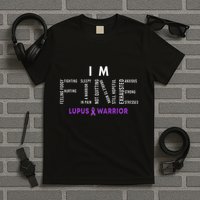 IM Fine Lupus Warrior Lupus Awareness Month Purple Ribbon T-Shirt