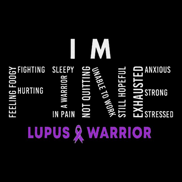 IM Fine Lupus Warrior Lupus Awareness Month Purple Ribbon T-Shirt