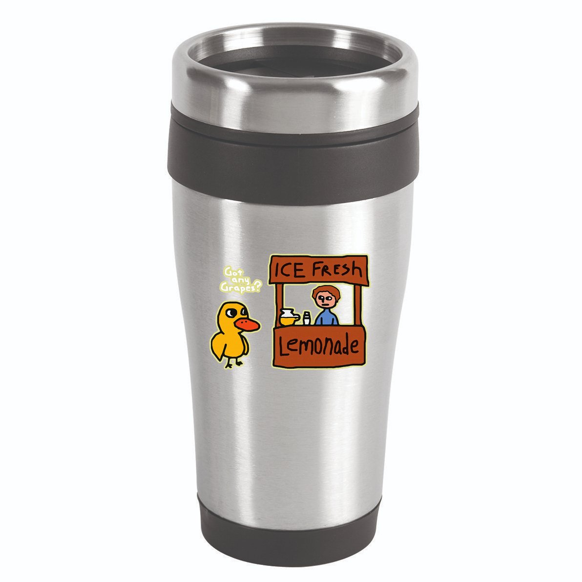 Ice Fresh Lemonade Duck Funny Got Any Grapes Love Gift 16oz Travel Tumbler