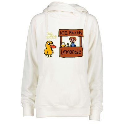 Ice Fresh Lemonade Duck Funny Got Any Grapes Love Gift Womens Funnel Neck Pullover Hood
