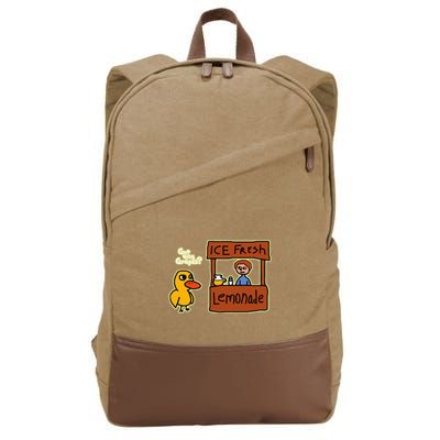 Ice Fresh Lemonade Duck Funny Got Any Grapes Love Gift Cotton Canvas Backpack