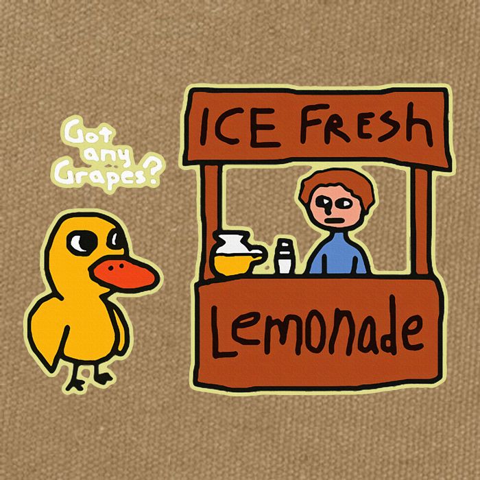 Ice Fresh Lemonade Duck Funny Got Any Grapes Love Gift Cotton Canvas Backpack