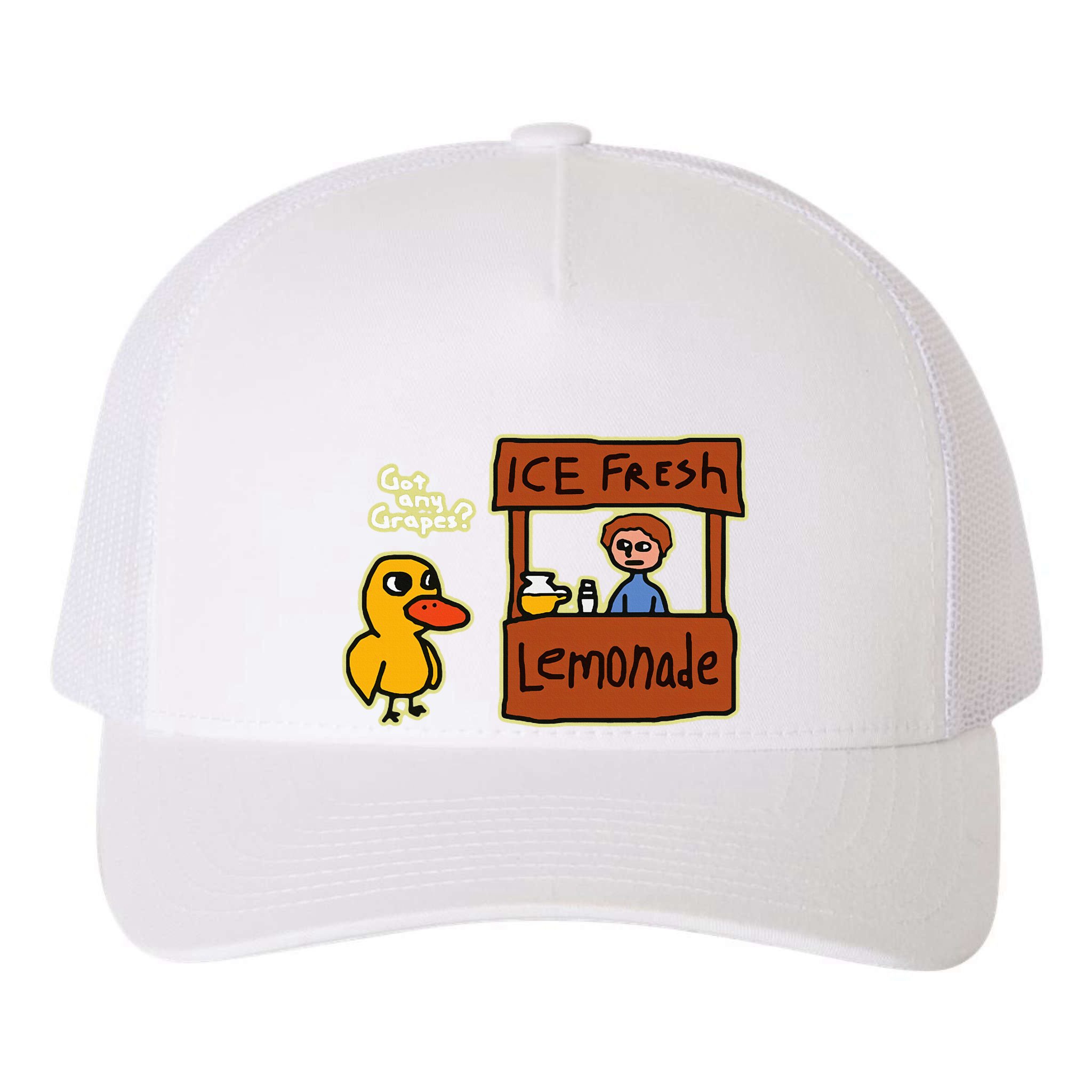 Ice Fresh Lemonade Duck Funny Got Any Grapes Love Gift Yupoong Adult 5-Panel Trucker Hat