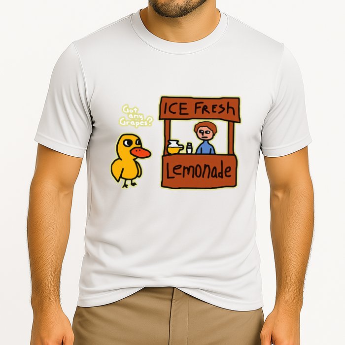 Ice Fresh Lemonade Duck Funny Got Any Grapes Love Gift Cooling Performance Crew T-Shirt