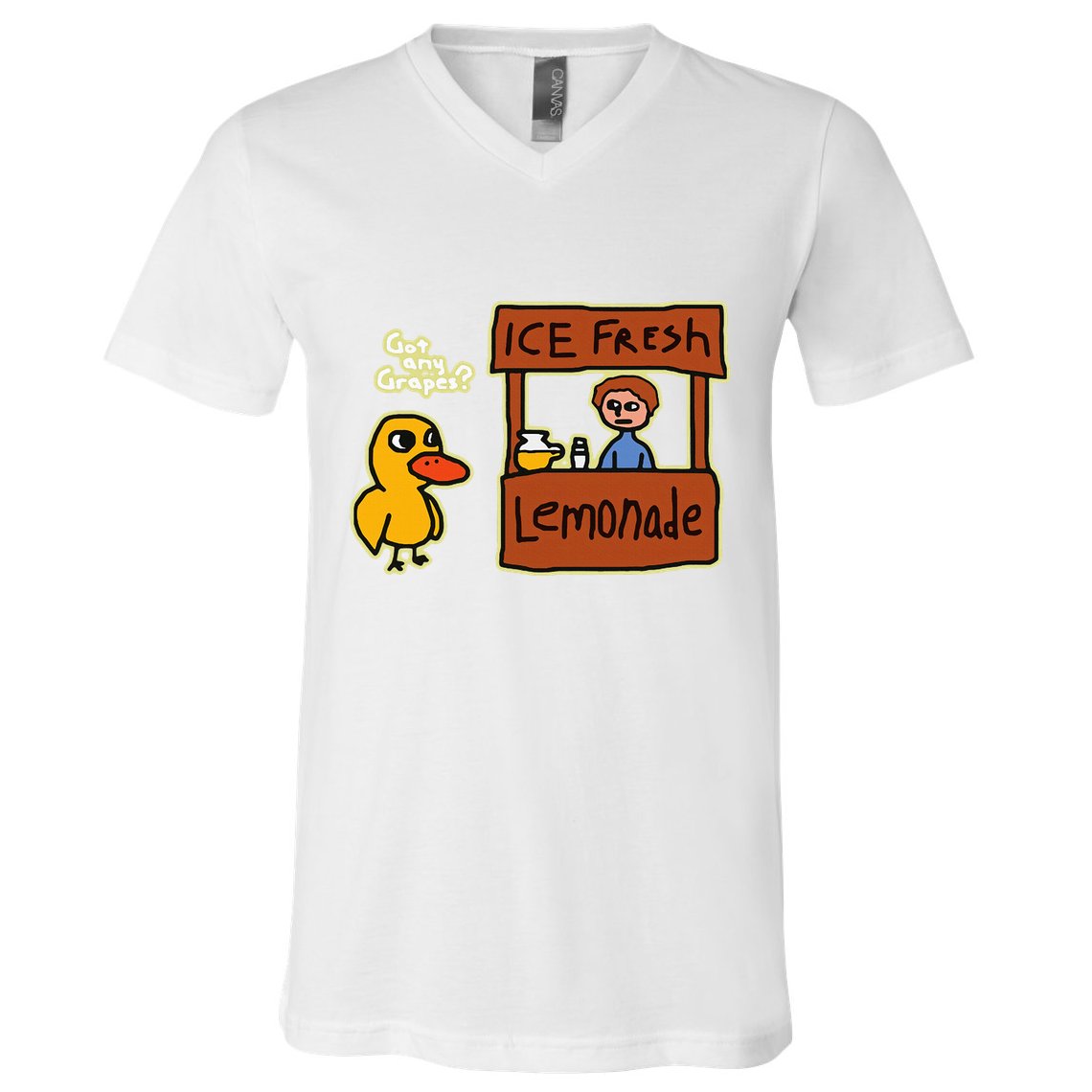 Ice Fresh Lemonade Duck Funny Got Any Grapes Love Gift V-Neck T-Shirt