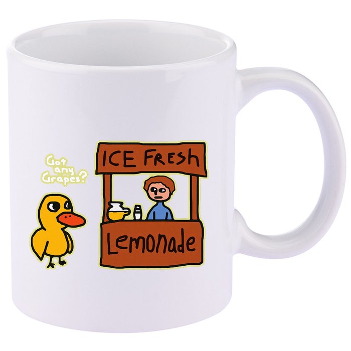 Ice Fresh Lemonade Duck Funny Got Any Grapes Love Gift 11oz C Handle Ceramic Mug