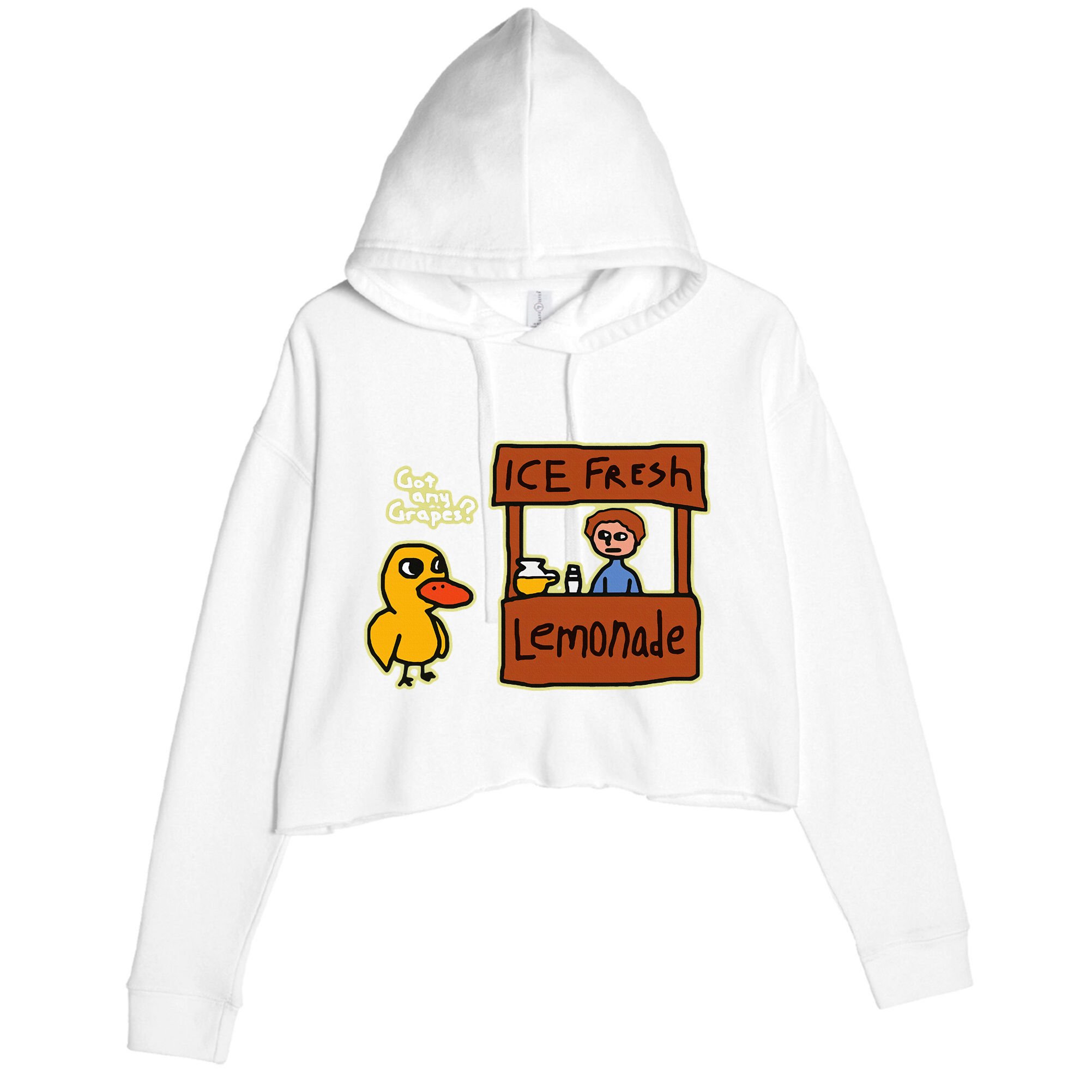 Ice Fresh Lemonade Duck Funny Got Any Grapes Love Gift Crop Fleece Hoodie