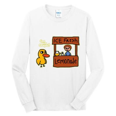 Ice Fresh Lemonade Duck Funny Got Any Grapes Love Gift Tall Long Sleeve T-Shirt