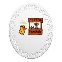 Ice Fresh Lemonade Duck Funny Got Any Grapes Love Gift Ceramic Oval Ornament