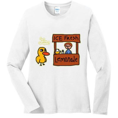 Ice Fresh Lemonade Duck Funny Got Any Grapes Love Gift Ladies Long Sleeve Shirt