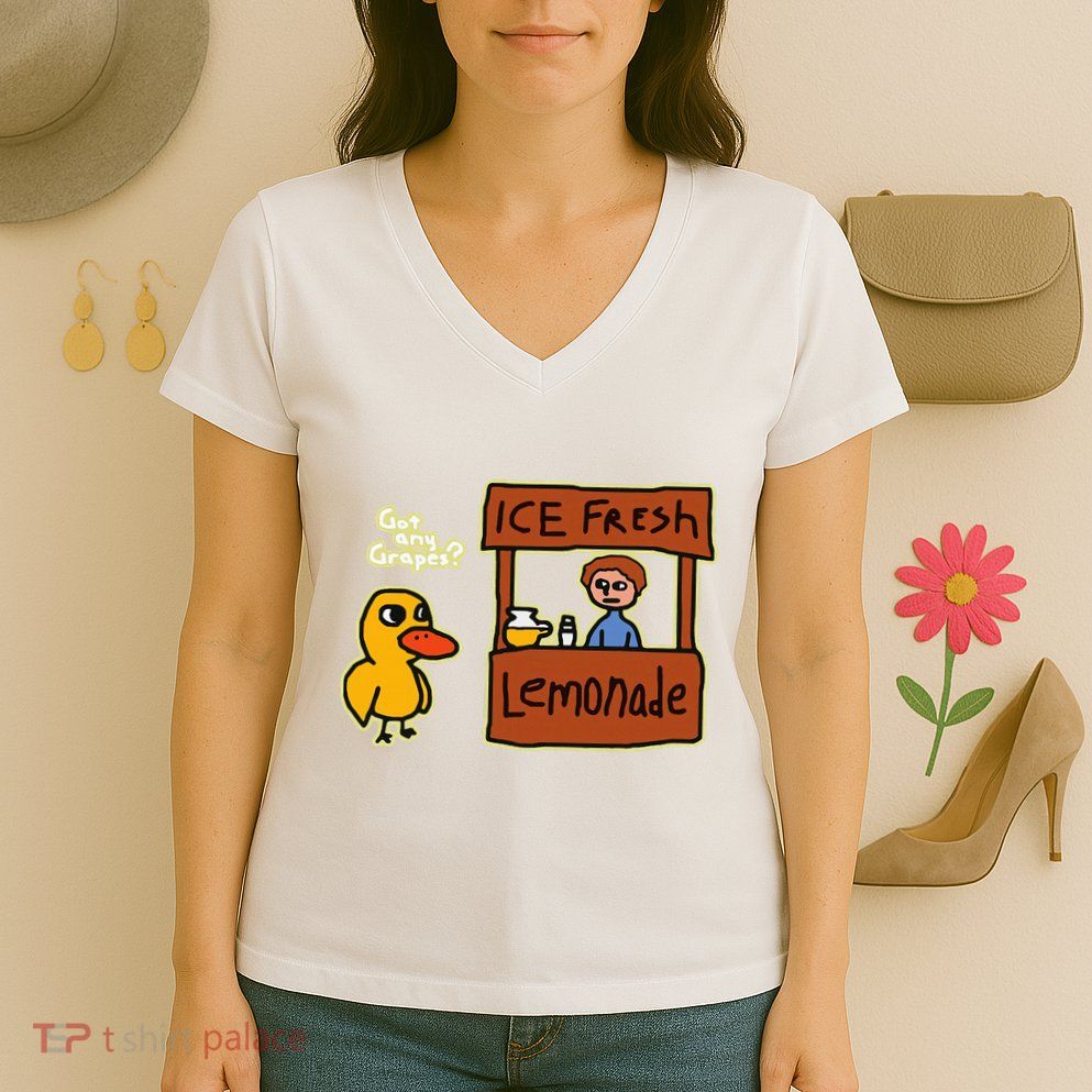 Ice Fresh Lemonade Duck Funny Got Any Grapes Love Gift Women's V-Neck T-Shirt