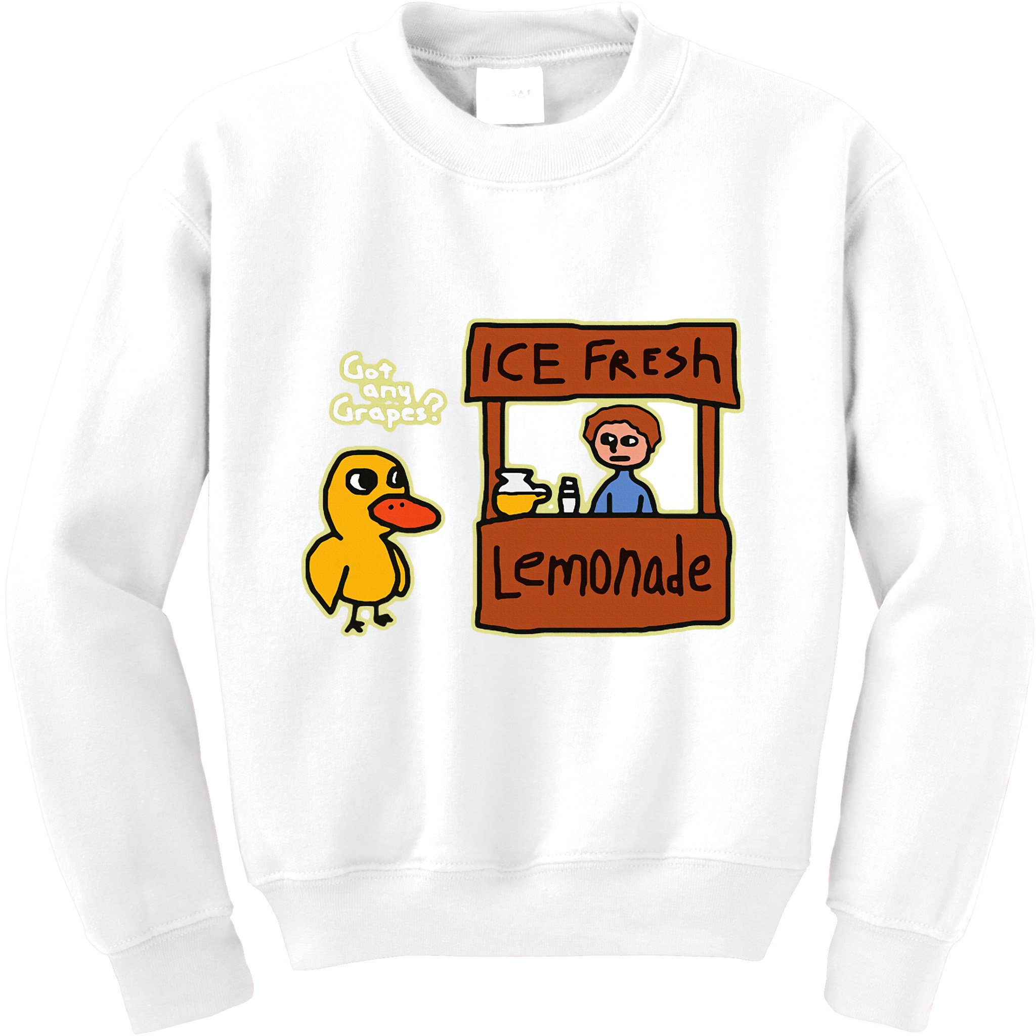 Ice Fresh Lemonade Duck Funny Got Any Grapes Love Gift Kids Sweatshirt