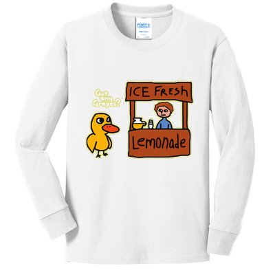 Ice Fresh Lemonade Duck Funny Got Any Grapes Love Gift Kids Long Sleeve Shirt
