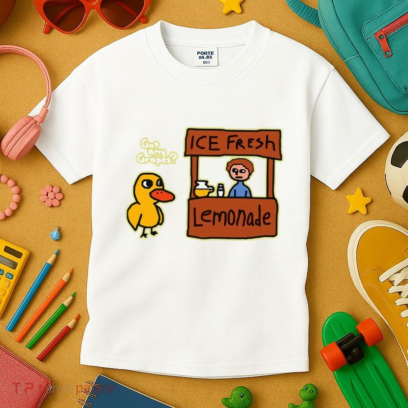 Ice Fresh Lemonade Duck Funny Got Any Grapes Love Gift Kids T-Shirt